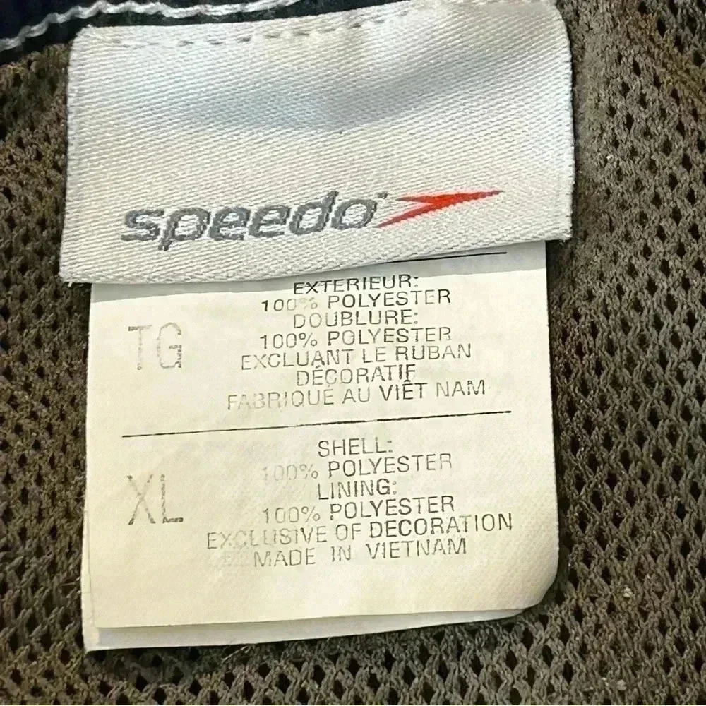 SPEEDO Mens Size XL Swim Beach Surf Board Shorts Drawstring Khaki Green